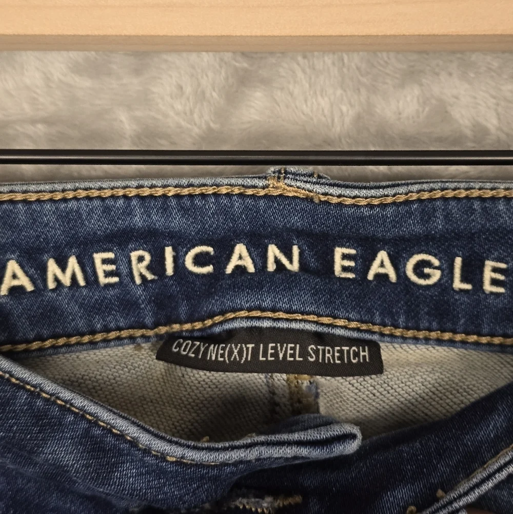 American Eagle Outfitters Button-Fly Distressed Jeans